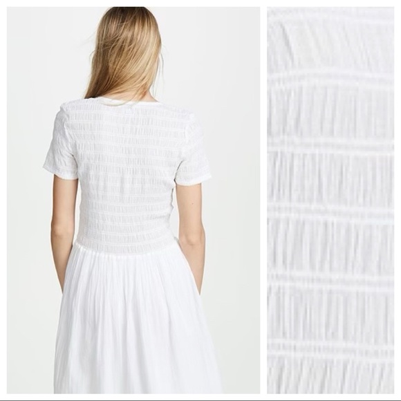 COPY - NWT. Club Monaco White Midi Tiyah Dress. Size 6. - Picture 6 of 7